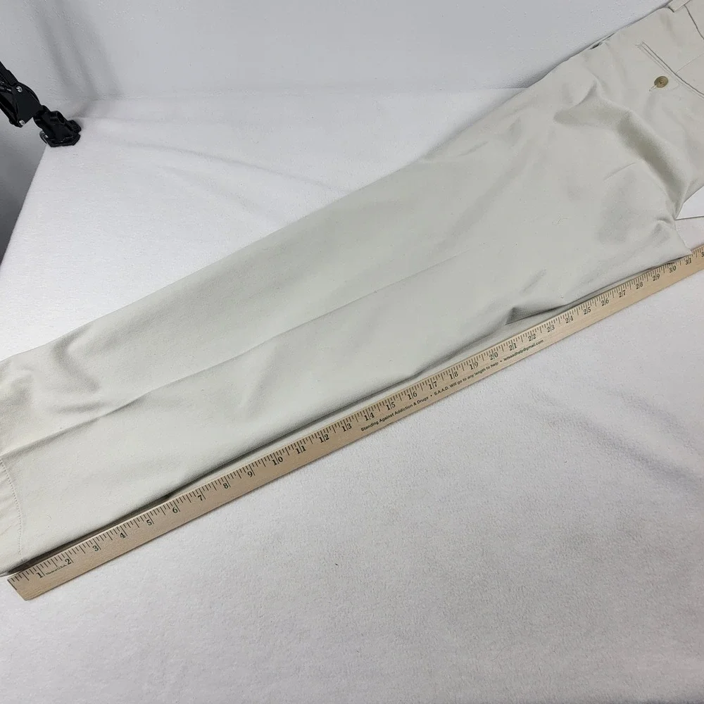 L Ralph Lauren Chino Cotton Pant Men Khaki Wrinkle Resistant Preppy 32x32 NWT